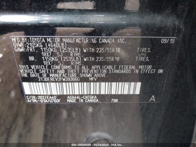 Photo 8 VIN: 2T3DFREV2FW393660 - TOYOTA RAV4 