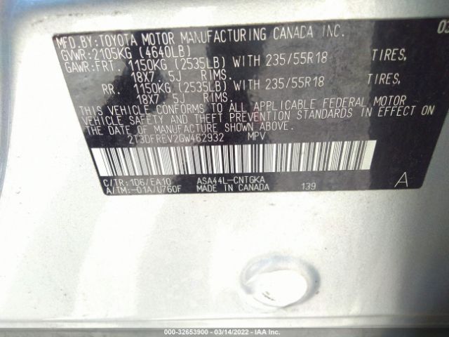 Photo 8 VIN: 2T3DFREV2GW462932 - TOYOTA RAV4 