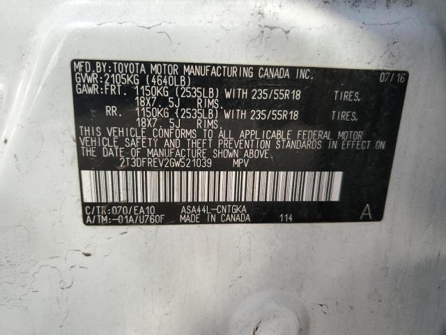 Photo 12 VIN: 2T3DFREV2GW521039 - TOYOTA RAV4 LIMIT 