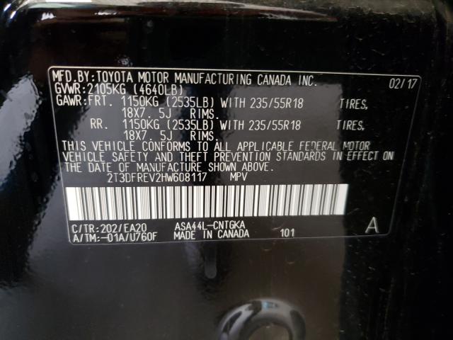 Photo 9 VIN: 2T3DFREV2HW608117 - TOYOTA RAV4 LIMIT 