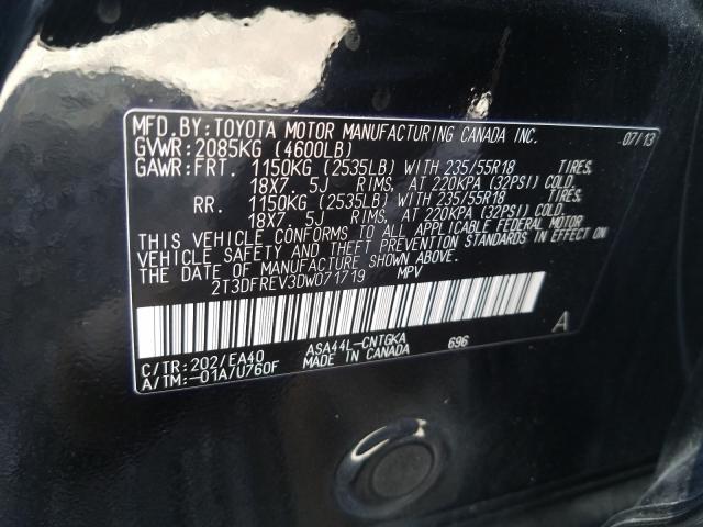 Photo 9 VIN: 2T3DFREV3DW071719 - TOYOTA RAV4 