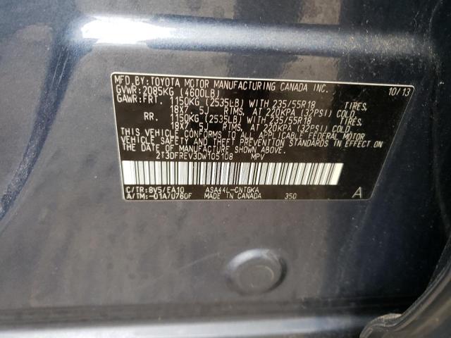 Photo 13 VIN: 2T3DFREV3DW105108 - TOYOTA RAV4 LIMIT 