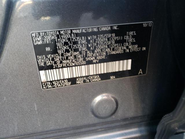 Photo 9 VIN: 2T3DFREV3DW105500 - TOYOTA RAV4 LIMIT 