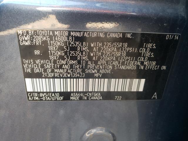 Photo 9 VIN: 2T3DFREV3EW139423 - TOYOTA RAV4 LIMIT 