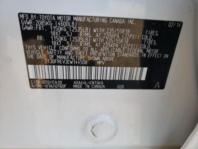 Photo 9 VIN: 2T3DFREV3EW144508 - TOYOTA RAV4 LIMIT 