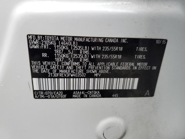 Photo 12 VIN: 2T3DFREV3FW403502 - TOYOTA RAV4 LIMIT 