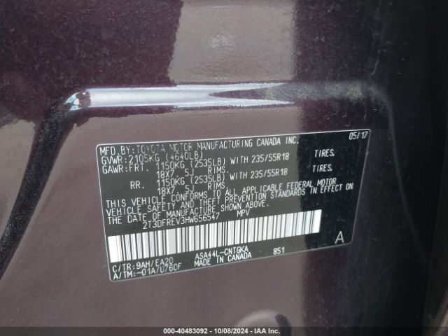 Photo 8 VIN: 2T3DFREV3HW656547 - TOYOTA RAV4 