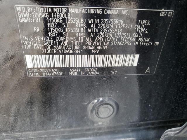 Photo 12 VIN: 2T3DFREV4DW063841 - TOYOTA RAV4 LIMIT 