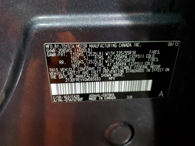 Photo 11 VIN: 2T3DFREV4DW085693 - TOYOTA RAV4 