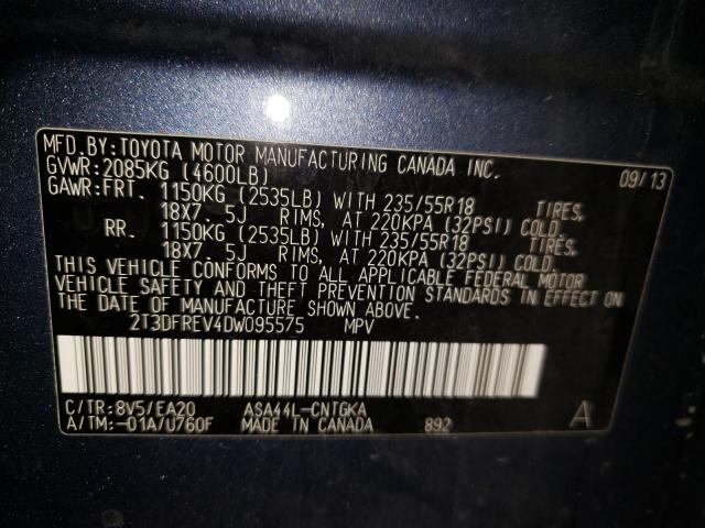 Photo 9 VIN: 2T3DFREV4DW095575 - TOYOTA RAV4 LIMIT 