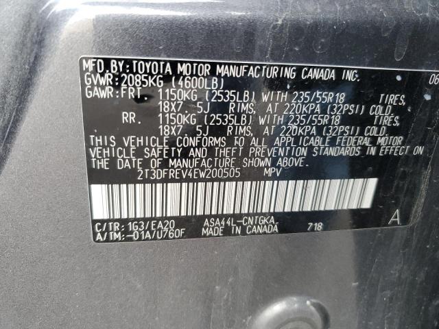 Photo 11 VIN: 2T3DFREV4EW200505 - TOYOTA RAV4 LIMIT 