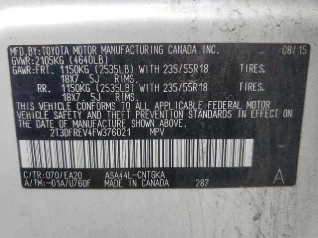 Photo 12 VIN: 2T3DFREV4FW376021 - TOYOTA RAV4 LIMIT 