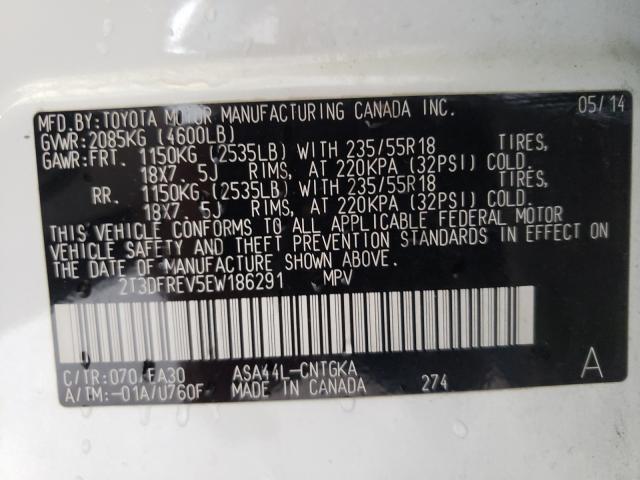 Photo 9 VIN: 2T3DFREV5EW186291 - TOYOTA RAV4 LIMIT 