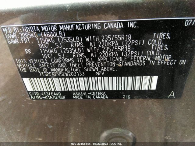 Photo 8 VIN: 2T3DFREV5EW209133 - TOYOTA RAV4 