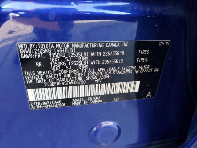 Photo 12 VIN: 2T3DFREV5FW406790 - TOYOTA RAV4 LIMIT 