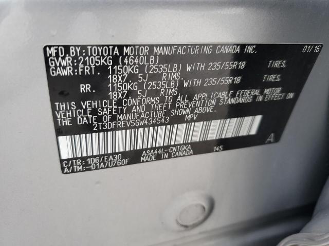 Photo 12 VIN: 2T3DFREV5GW434543 - TOYOTA RAV4 