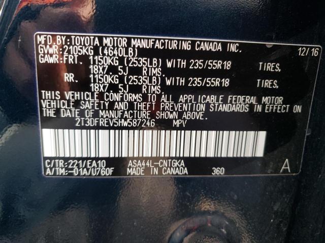 Photo 9 VIN: 2T3DFREV5HW587246 - TOYOTA RAV4 LIMIT 