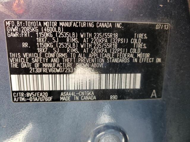 Photo 9 VIN: 2T3DFREV6DW072931 - TOYOTA RAV4 LIMIT 