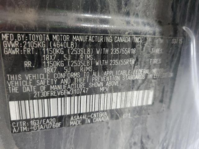 Photo 12 VIN: 2T3DFREV6FW310747 - TOYOTA RAV4 LIMIT 