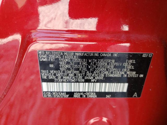 Photo 12 VIN: 2T3DFREV7DW011698 - TOYOTA RAV4 LIMIT 