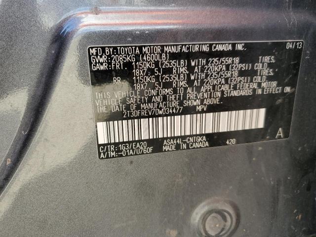 Photo 11 VIN: 2T3DFREV7DW034477 - TOYOTA RAV4 LIMIT 