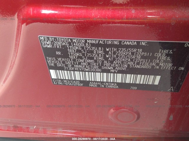 Photo 8 VIN: 2T3DFREV7DW039386 - TOYOTA RAV4 