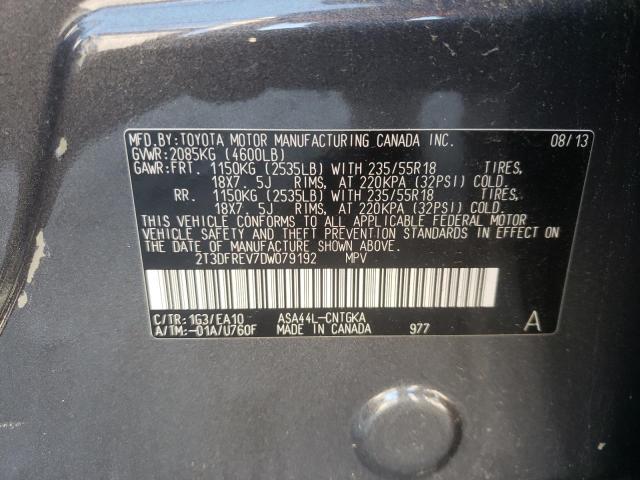 Photo 9 VIN: 2T3DFREV7DW079192 - TOYOTA RAV4 LIMIT 