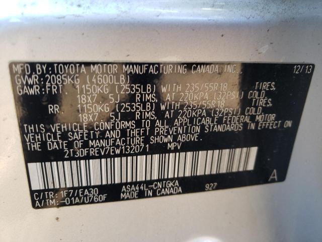 Photo 9 VIN: 2T3DFREV7EW132071 - TOYOTA RAV4 LIMIT 