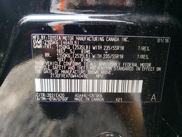 Photo 9 VIN: 2T3DFREV7GW440490 - TOYOTA RAV4 LIMIT 