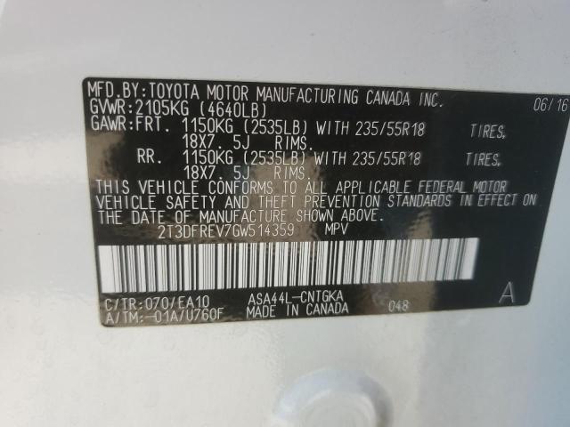 Photo 11 VIN: 2T3DFREV7GW514359 - TOYOTA RAV4 LIMIT 