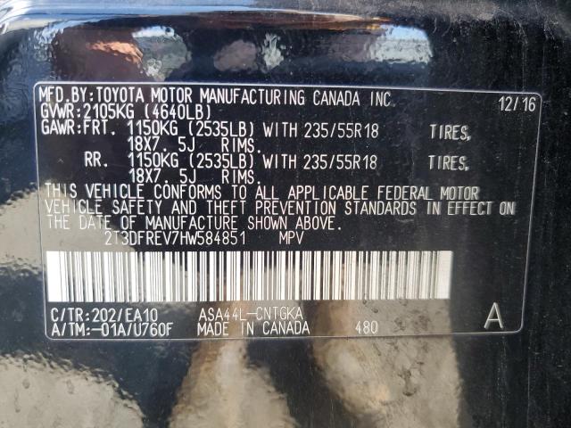 Photo 12 VIN: 2T3DFREV7HW584851 - TOYOTA RAV4 LIMIT 