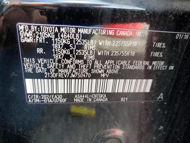 Photo 12 VIN: 2T3DFREV7JW750470 - TOYOTA RAV4 LIMIT 