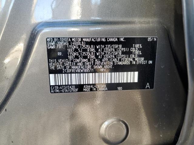 Photo 12 VIN: 2T3DFREV8EW189511 - TOYOTA RAV4 LIMIT 