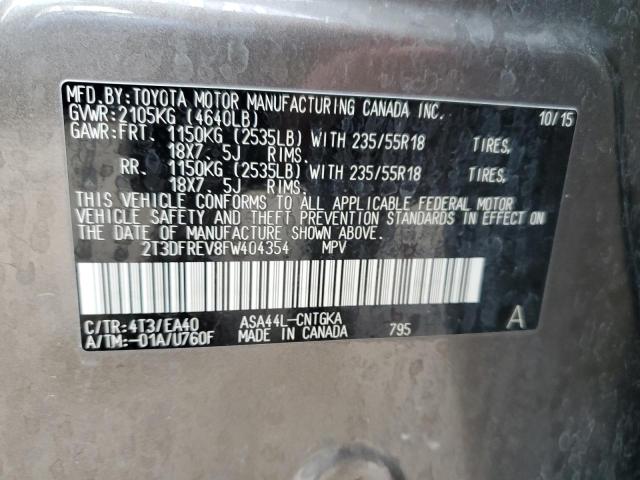 Photo 12 VIN: 2T3DFREV8FW404354 - TOYOTA RAV4 LIMIT 