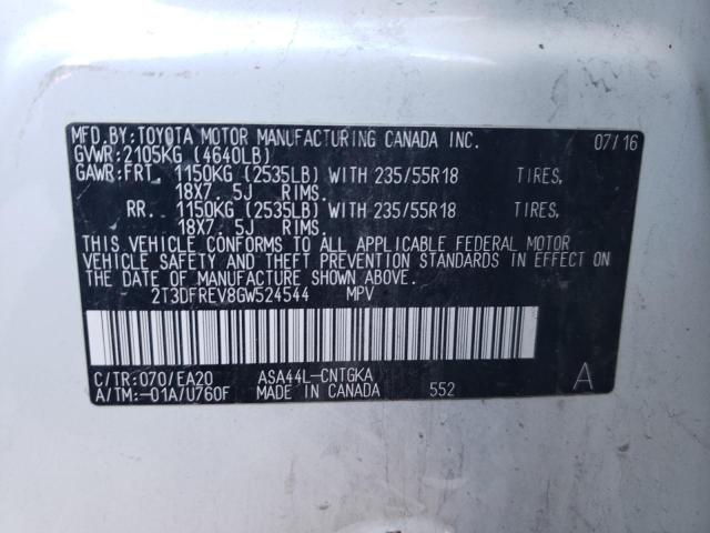 Photo 11 VIN: 2T3DFREV8GW524544 - TOYOTA RAV4 LIMIT 