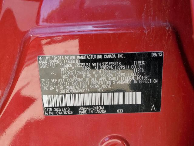 Photo 12 VIN: 2T3DFREV9DW090114 - TOYOTA RAV4 