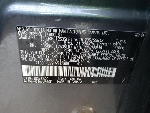 Photo 9 VIN: 2T3DFREV9FW247899 - TOYOTA RAV4 LIMIT 