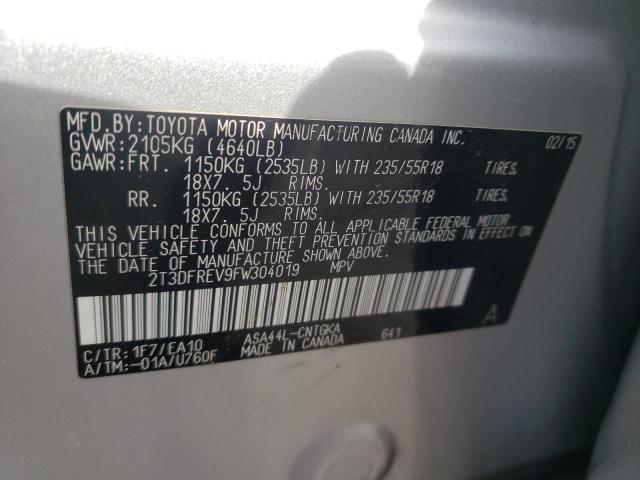 Photo 9 VIN: 2T3DFREV9FW304019 - TOYOTA RAV4 LIMIT 