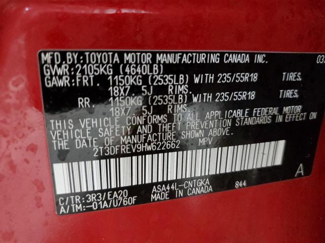 Photo 12 VIN: 2T3DFREV9HW622662 - TOYOTA RAV4 