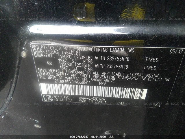 Photo 8 VIN: 2T3DFREV9HW659503 - TOYOTA RAV4 