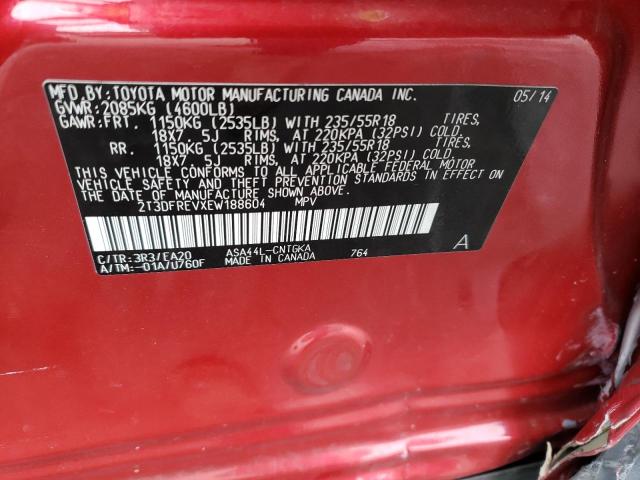 Photo 12 VIN: 2T3DFREVXEW188604 - TOYOTA RAV4 LIMIT 