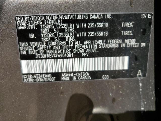 Photo 12 VIN: 2T3DFREVXFW404081 - TOYOTA RAV4 LIMIT 