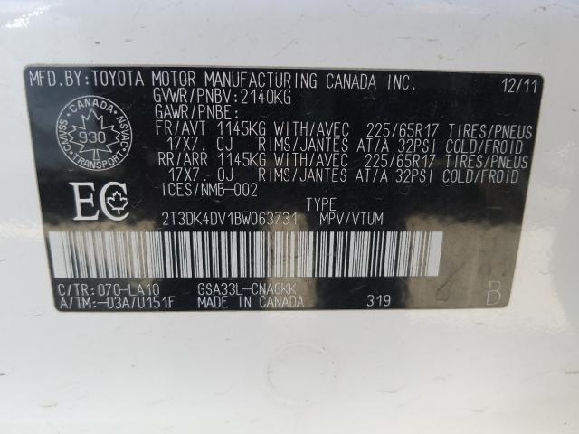 Photo 9 VIN: 2T3DK4DV1BW063731 - TOYOTA RAV4 LIMIT 