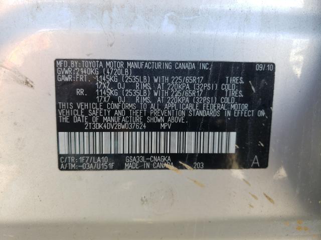 Photo 9 VIN: 2T3DK4DV2BW037624 - TOYOTA RAV4 LIMIT 