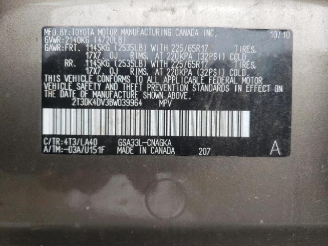 Photo 12 VIN: 2T3DK4DV3BW039964 - TOYOTA RAV4 LIMIT 