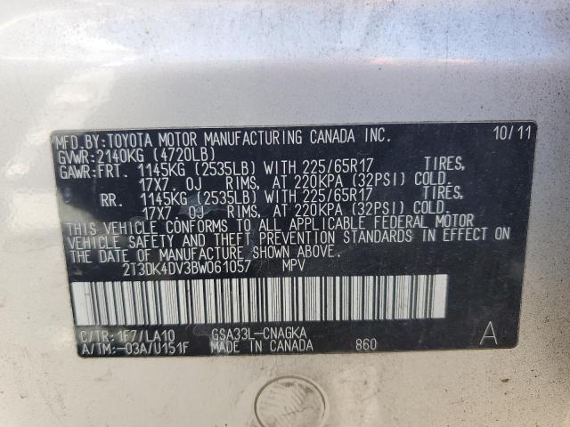 Photo 12 VIN: 2T3DK4DV3BW061057 - TOYOTA RAV4 LIMIT 