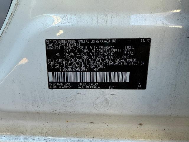 Photo 9 VIN: 2T3DK4DV4CW090844 - TOYOTA RAV4 LIMIT 