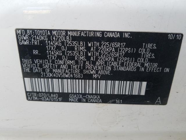 Photo 9 VIN: 2T3DK4DV5BW041683 - TOYOTA RAV4 LIMIT 