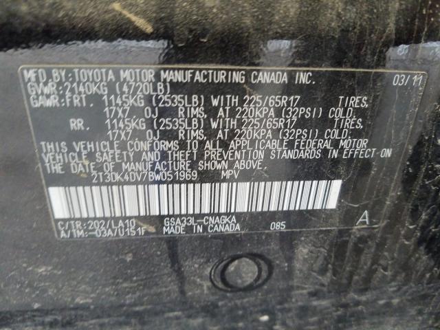 Photo 9 VIN: 2T3DK4DV7BW051969 - TOYOTA RAV4 LIMIT 