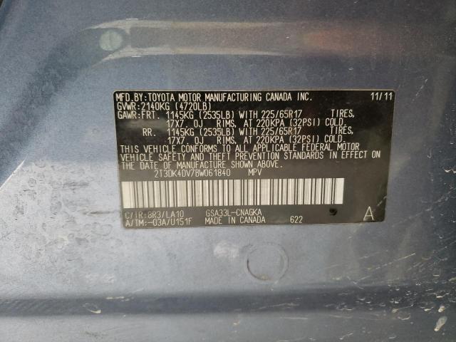 Photo 9 VIN: 2T3DK4DV7BW061840 - TOYOTA RAV4 LIMIT 